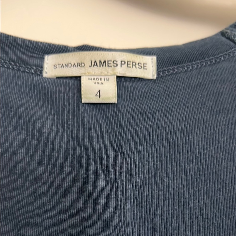 James Perse Blue Bodycon Midi Dress - Picture 2 of 3